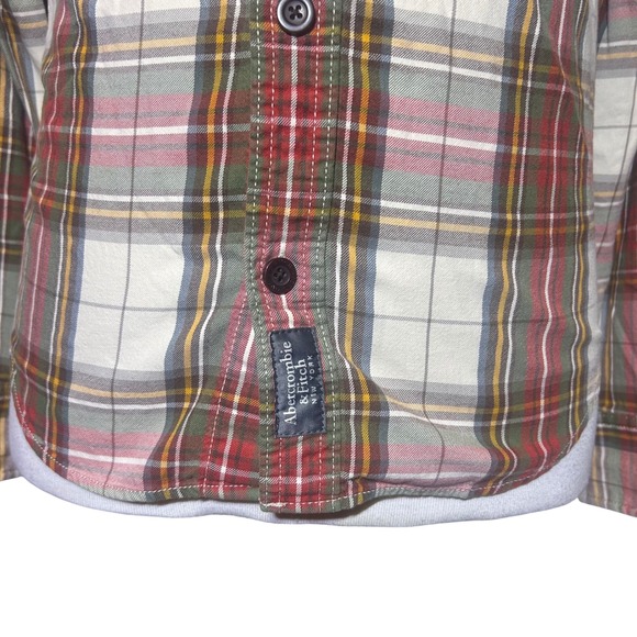 Abercrombie & Fitch Mens Small Muscle Fit Plaid Button Down Shirt Long Sleeve - Picture 3 of 11